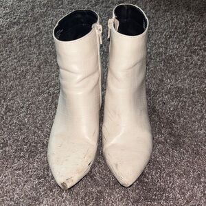 Women's White Ankle Boots